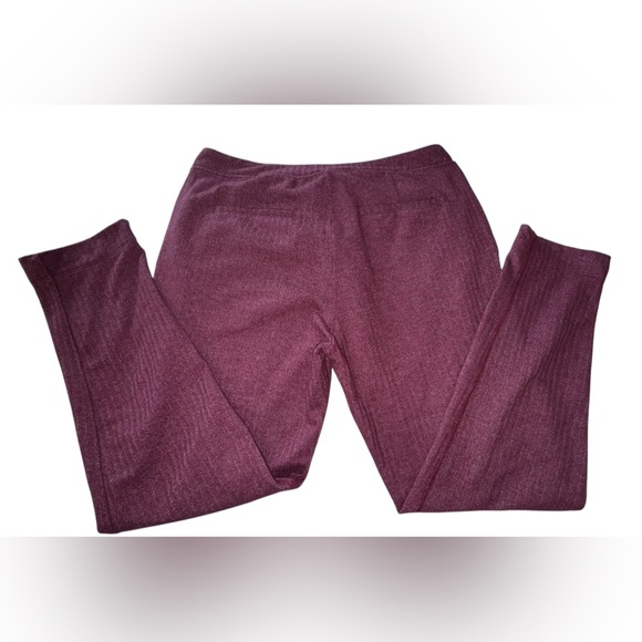 💫Lululemon Slim Jet Crop Pants Heathered Herringbone Berry Rumble Bordeaux Drama - Picture 7 of 7